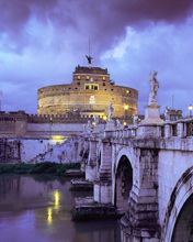 Castel-Sant Angelo-and-Bridge Rome Italy - wallpaper preview