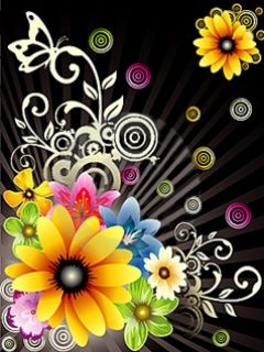 Fantasy flowers - wallpaper preview