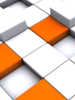 Pattern Geometrico Arancione e Bianco