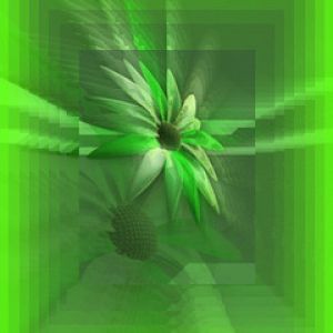 Design Astratto Floreale Verde