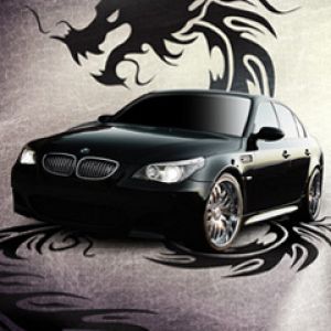 BMW Nero con Design Drago