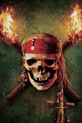 Teschio Pirata con Fiamme