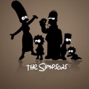 Silhouette della famiglia Simpson