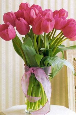 Bellissimo Mazzo di Tulipani Rosa - wallpaper preview