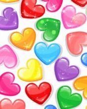 Motivi di Cuori Colorati - wallpaper preview