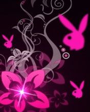 Design Floreale Rosa con Conigli