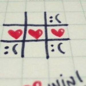 Gioco del Tic-Tac-Toe Cuori