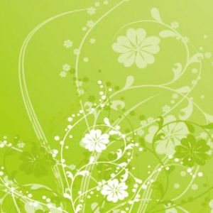 Design Astratto Verde con Fiori