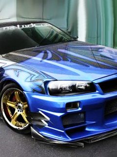Auto Sportivo Blu con Design Personalizzato - wallpaper preview