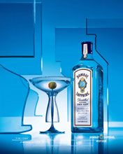 Arte del Gin Blu e Bicchiere - wallpaper preview