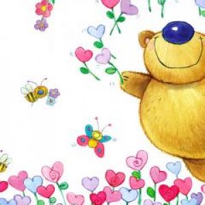 Orso Felice con Fiori