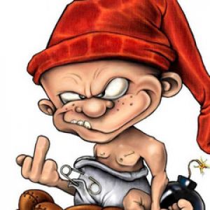 Personaggio Cartone Arrabbiato