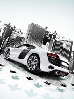Auto Sportivo Bianco Elegante - wallpaper preview