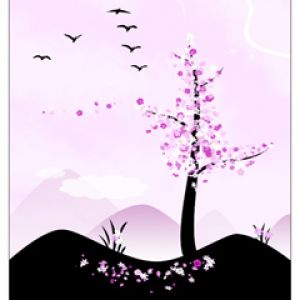 Albero in Fiore Rosa