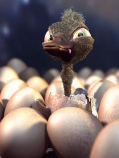 Carino Struzzo Animato che Si Schiude - wallpaper preview