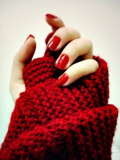 Elegante Arte delle Unghie Rosse - wallpaper preview