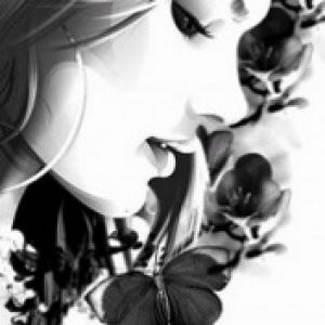 Donna Elegante con Farfalla