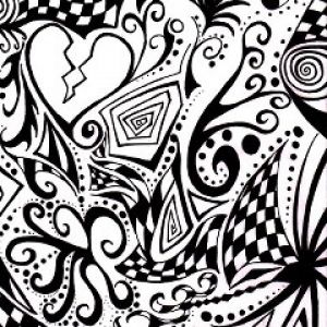 Pattern astratti in bianco e nero