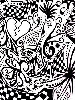 Pattern astratti in bianco e nero