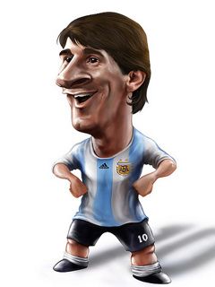 Caricatura di Lionel Messi - wallpaper preview