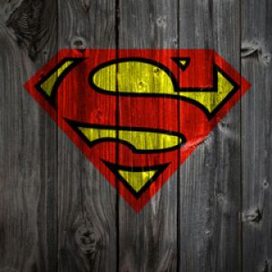 Logo di Superman su Legno