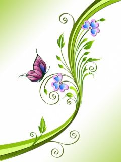 Design di Farfalla e Fiori