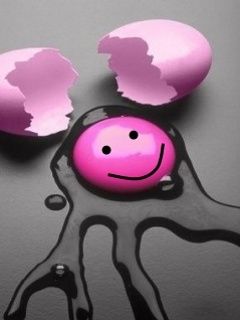 Uovo Rosa Sorridente - wallpaper preview