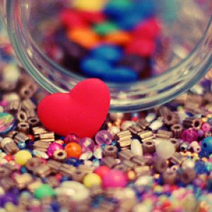 Cuore Colorato e Perline