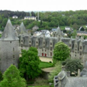 Castello storico nel paesaggio verde