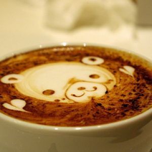 Carino arte del latte panda