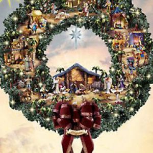 Corona di Natale con Presepe