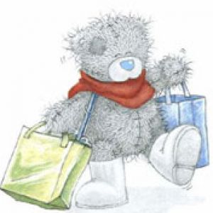 Orsetto Carino con Borse da Shopping