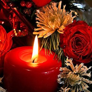 Candela Rossa e Fiori