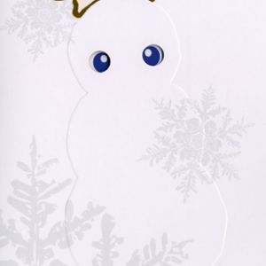 Carino Pupazzo di Neve con Cappello di Babbo Natale