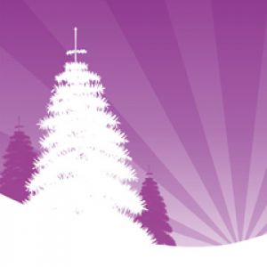 Design dell'Albero di Natale Viola