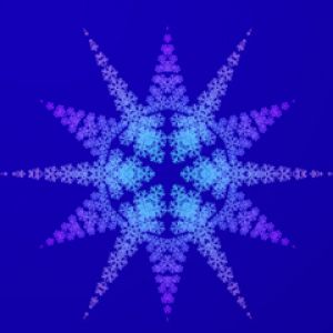 Design Stellare di Fiocco di Neve Colorato