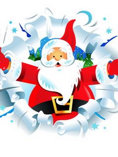 Illustrazione di Babbo Natale Allegro - wallpaper preview