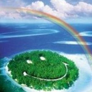 Isola Sorridente con Arcobaleno