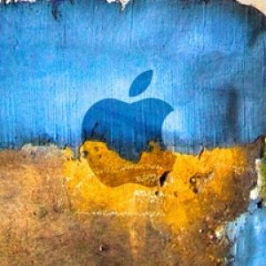 Logo Apple su Sfondo Colorato