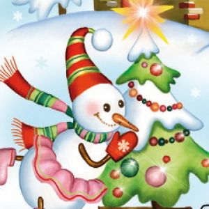 Carino Pupazzo di Neve di Natale