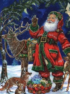 Babbo Natale con Renna - wallpaper preview
