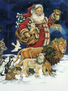 Babbo Natale con Animali - wallpaper preview