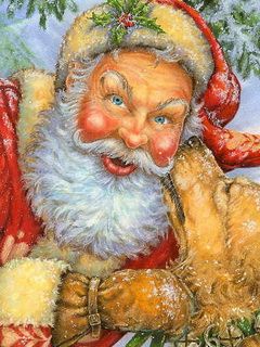 Illustrazione di Babbo Natale Allegro - wallpaper preview