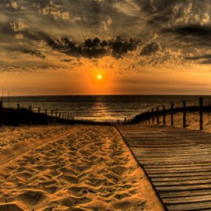 Stupenda Sunset sull'Oceano