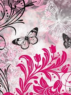 Arte di Farfalle e Fiori - wallpaper preview