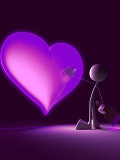 Illustrazione di un Cuore con Figura Stilizzata - wallpaper preview