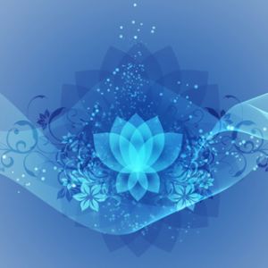 Design Astratto di Loto Blu