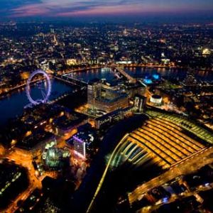 Skyline di Londra di Notte