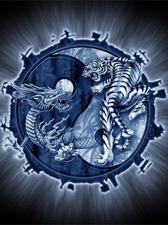 Arte del Drago e della Tigre Yin Yang - wallpaper preview