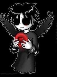 Angelo Nero con Cuore - wallpaper preview